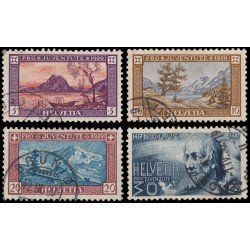 Suiza Switzerland 235/38 1929 Pro juventud Lagos y Montes Nicolás de Fleu Usados Suiza Switzerland 235/38 1929 Pro juventud Lagos y Montes Nicolás de Fleu Usados