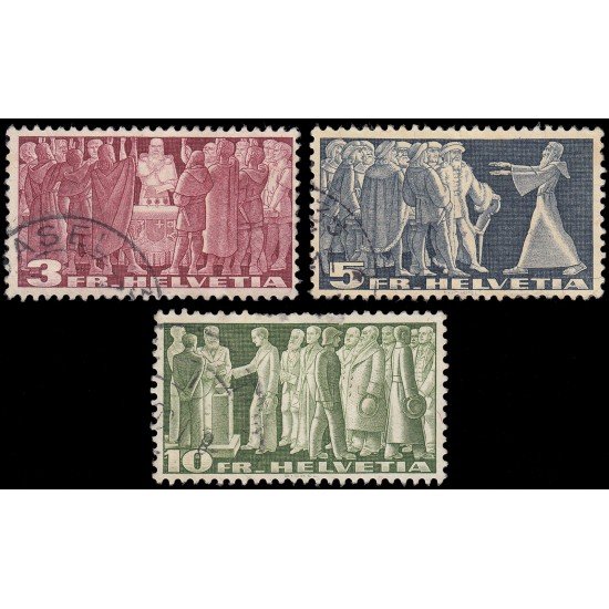 Suiza Switzerland 313/15 1938 Serie histórica Federación Suiza Usados