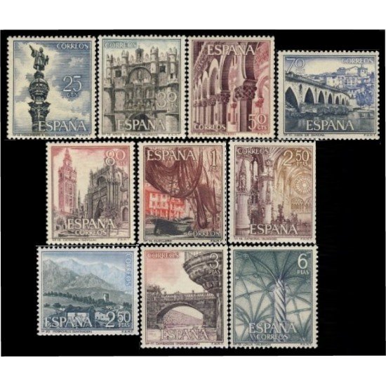 España Spain 1643/52 1965 Serie turística MNH España Spain 1643/52 1965 Serie turística MNH