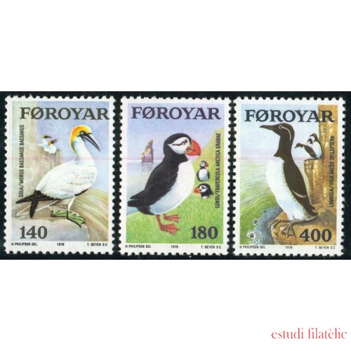 FAU4/S Feroe 30/32  1978  Aves marinas de las islas Feroe Lujo