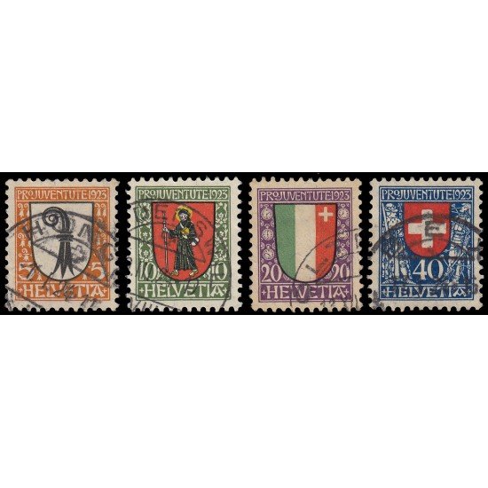 Suiza Switzerland 192/95 1923 Pro Juventud Usados Suiza Switzerland 192/95 1923 Pro Juventud Usados