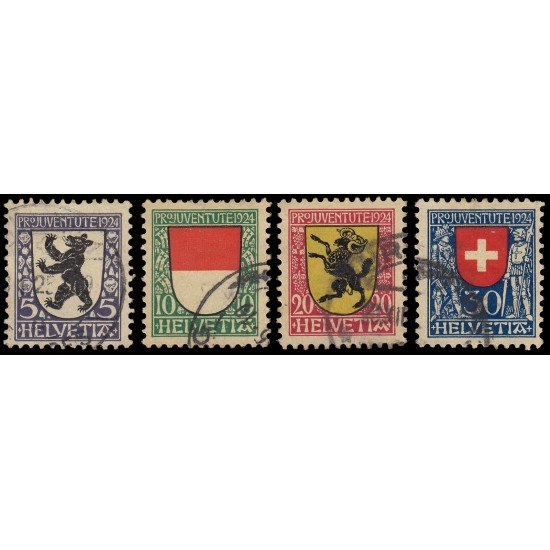 Suiza Switzerland 214/17 1924 Pro Juventud Usados Suiza Switzerland 214/17 1924 Pro Juventud Usados