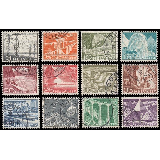 Suiza Switzerland 481/92 1949 Paisajes y técnicas Usados Suiza Switzerland 481/92 1949 Paisajes y técnicas Usados