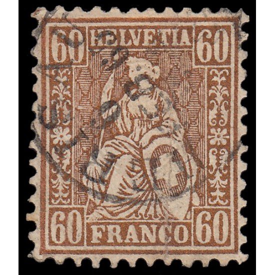 Suiza Switzerland 40 1963 Helvetia sentada Usado