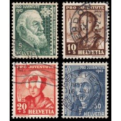 Suiza Switzerland 380/83 1942 Pro juventud N. Riggenbach y K. Escher von der Linth Usados Suiza Switzerland 380/83 1942 Pro juventud N. Riggenbach y K. Escher von der Linth Usados