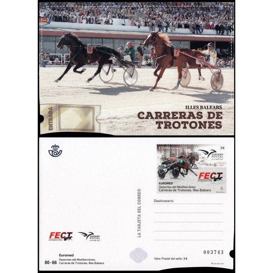 España Tarjetas del Correo y de Iniciativa Privada 188 2024 Euromed Deportes del Mediterráneo Carreras de trotones España Tarjetas del Correo y de Iniciativa Privada 188 2024 Euromed Deportes del Mediterráneo Carreras de trotones