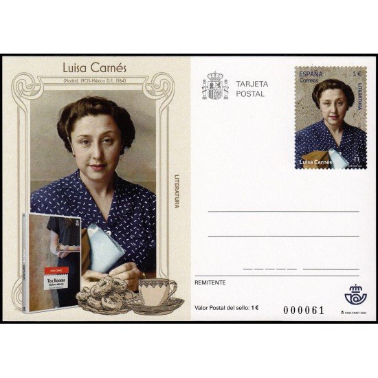 España Spain Entero Postal ( tarjeta ) 195 2024 Luisa Carnés Literatura España Spain Entero Postal ( tarjeta ) 195 2024 Luisa Carnés Literatura