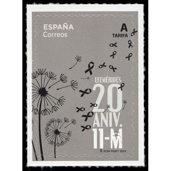 España Spain 5728 2024 Efemérides 20 aniversario 11-M Autoadhesivos Tarifa A España Spain 5728 2024 Efemérides 20 aniversario 11-M Autoadhesivos Tarifa A