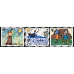 DEP4/S Feroe 39/41 1979 Año internacional del niño-dibujos de niños-Lujo DEP4/S Feroe 39/41 1979 Año internacional del niño-dibujos de niños-Lujo