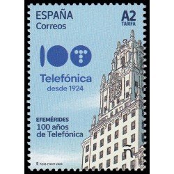 España Spain 5740 2024 Efemérides 100 años de Telefónica MNH Tarifa A2 España Spain 5740 2024 Efemérides 100 años de Telefónica MNH Tarifa A2