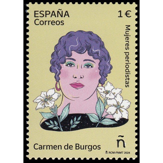 España Spain 5751 2024 Mujeres periodistas Carmen de Burgos MNH España Spain 5751 2024 Mujeres periodistas Carmen de Burgos MNH