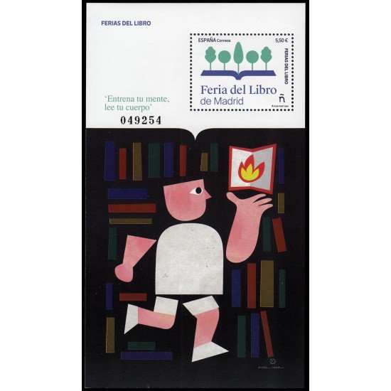 España Spain 5752 2024 Feria del Libro de Madrid Hojita MNH España Spain 5752 2024 Feria del Libro de Madrid Hojita MNH