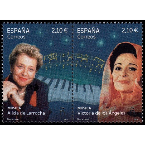 España Spain 5759/60 2024 Música Alicia de la Rocha y Victoria de los Ángeles MNH España Spain 5759/60 2024 Música Alicia de la Rocha y Victoria de los Ángeles MNH