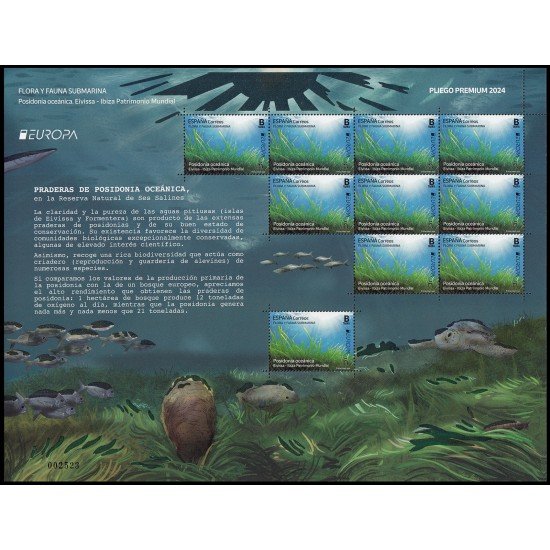 España Pliego Premium 151 2024 Europa Flora y fauna submarina MNH Tarifa B España Pliego Premium 151 2024 Europa Flora y fauna submarina MNH Tarifa B
