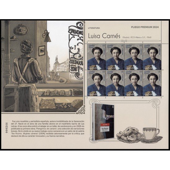 España Pliego Premium 153 2024 Literatura Luisa Carnés MNH España Pliego Premium 153 2024 Literatura Luisa Carnés MNH