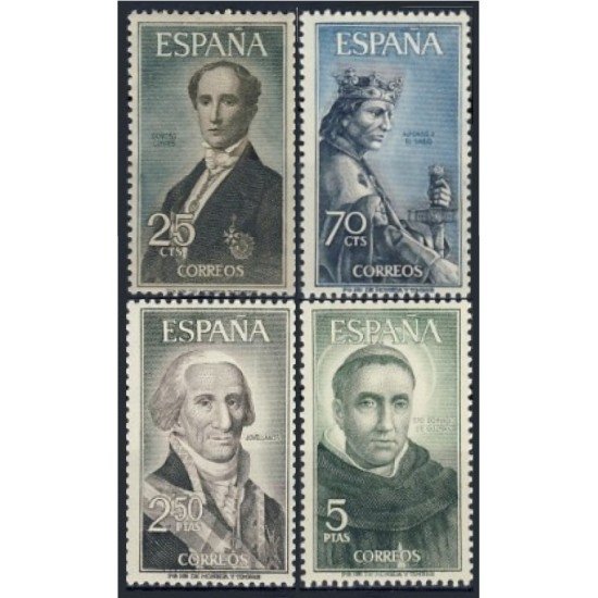 España Spain 1653/56 1965 Personajes españoles MNH España Spain 1653/56 1965 Personajes españoles MNH