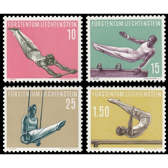 Liechtenstein 315/18 1957 4 serie deportiva MNH Liechtenstein 315/18 1957 4 serie deportiva MNH