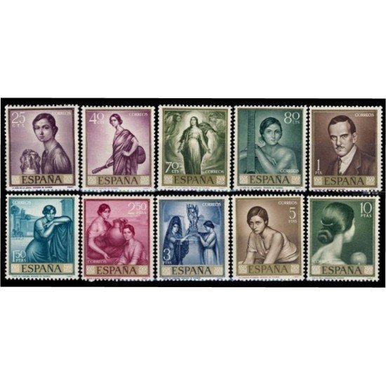 España Spain 1657/66 1965 Romero de Torres MNH España Spain 1657/66 1965 Romero de Torres MNH