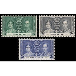 Gibraltar 99/01 1937 Coronación de Jorge VI MNH