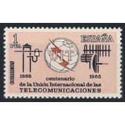 España Spain 1670 1965 Centenario de la Unión Internacional de las  Telecomunicaciones MNH