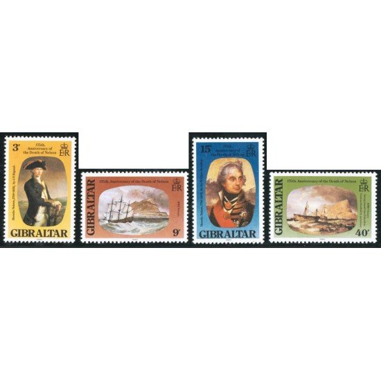 BA/S Gibraltar Nº 411/14  1980 175º Aniv. de la muerte de Nelson Lujo