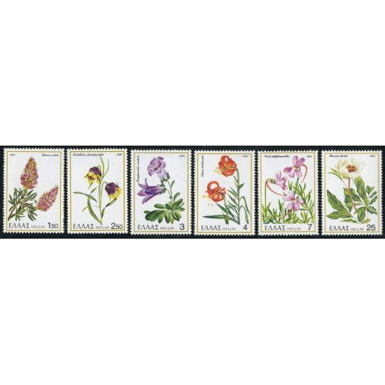 FL3/S Grecia  Nº 1280/85  1978 Flora-plantas raras y amenazadas-Lujo