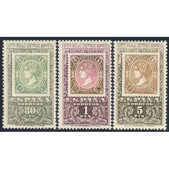 España Spain 1689/91 1965 Centenario del Primer sello dentado MNH España Spain 1689/91 1965 Centenario del Primer sello dentado MNH