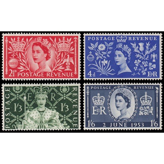 Gran Bretaña 279/82 1953 Coronación de Isabel II MNH