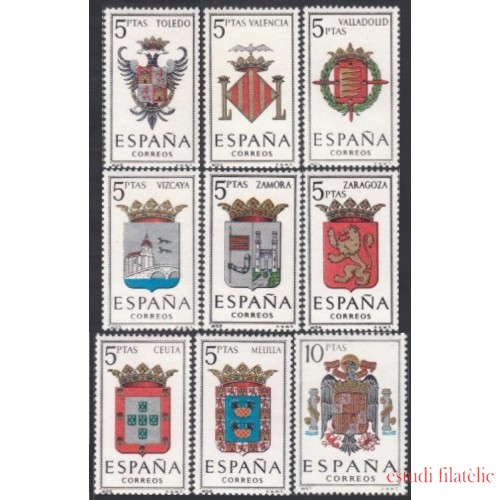 España Spain 1696/04 1966 Escudos de las capitales de provincias españolas y de España MNH