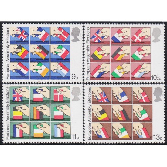 Gran Bretaña 888/91 1979  Elecciones por el Parlamento europeo MNH