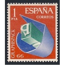 España Spain 1709 1966 Salón de Artes Gráficas envase y embalaje Graphispack 66 MNH España Spain 1709 1966 Salón de Artes Gráficas envase y embalaje Graphispack 66 MNH