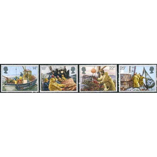 BA/S Gran Bretaña  1007/10 1981 Año inter. de los pescadores Barcos de pesca MNH
