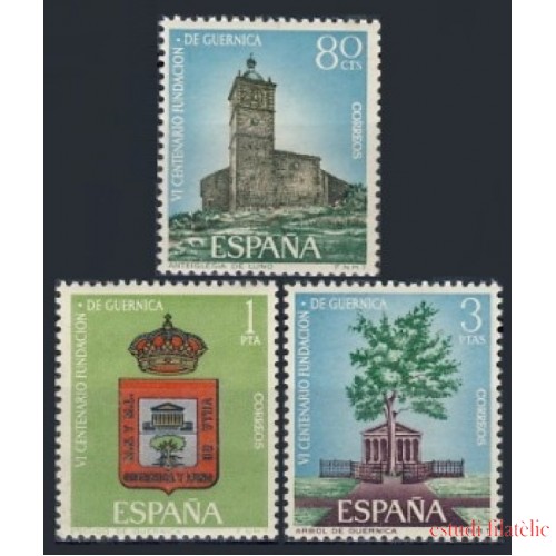 España Spain 1720/22 1966 VI Centenario de la Fundación Guernica MNH