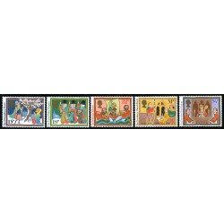 REL Gran Bretaña 1247/51 1986 Costumbres y leyendas de navidad MNH