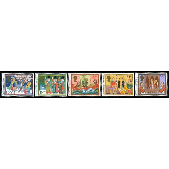 REL Gran Bretaña 1247/51 1986 Costumbres y leyendas de navidad MNH