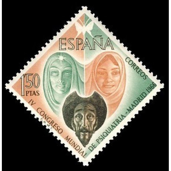 España Spain 1746 1966 IV Congreso mundial de Psiquiatría MNH