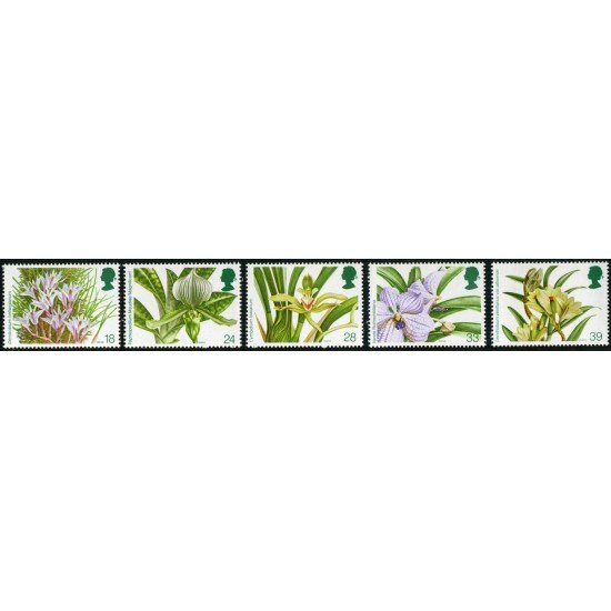 FL1/S Gran Bretaña UK Nº 1665/69  1993 XIV Conf. mundial obre la orquídea-Glasgow MNH