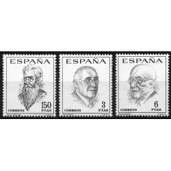 España Spain 1758/60 1966 Literatos Españoles Centenario de su Nacimiento MNH España Spain 1758/60 1966 Literatos Españoles Centenario de su Nacimiento MNH