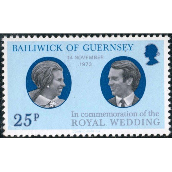 VAR1/S Guernesey  Nº 83  1973  Boda de pa princesa Anne y Mark Philipps