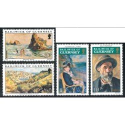 PI1 Guernesey  Nº 105/08  1974 Pinturas de Renoir  MNH
