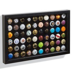 Leuchtturm 345773 Marco de presentación FINESTRA P60 para 60 placas de champán/chapas de botellas, negro Leuchtturm 345773 Marco de presentación FINESTRA P60 para 60 placas de champán/chapas de botellas, negro