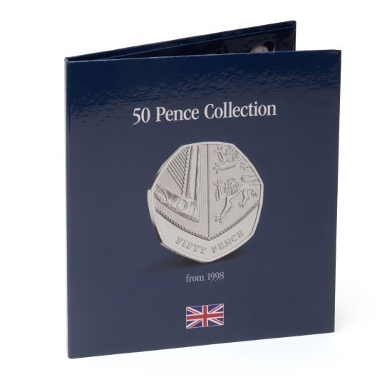 Leuchtturm 368471 Álbum de monedas PRESSO 50 peniques para monedas en circulación desde 1998 Leuchtturm 368471 Álbum de monedas PRESSO 50 peniques para monedas en circulación desde 1998