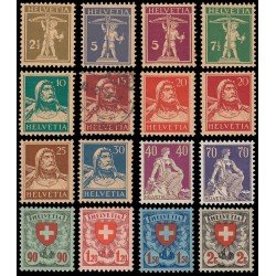Suiza Switzerland 196/11 1924-27 Guillermo Tell Helvetia Escudo de armas Valor 201 usado MH