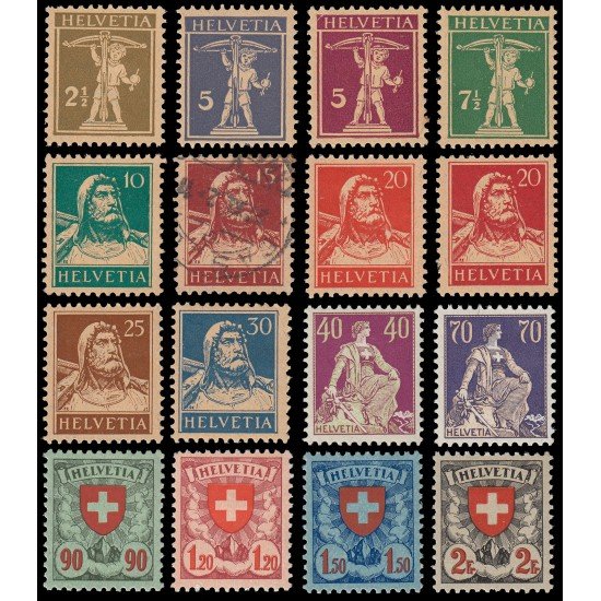 Suiza Switzerland 196/11 1924-27 Guillermo Tell Helvetia Escudo de armas Valor 201 usado MH Suiza Switzerland 196/11 1924-27 Guillermo Tell Helvetia Escudo de armas Valor 201 usado MH