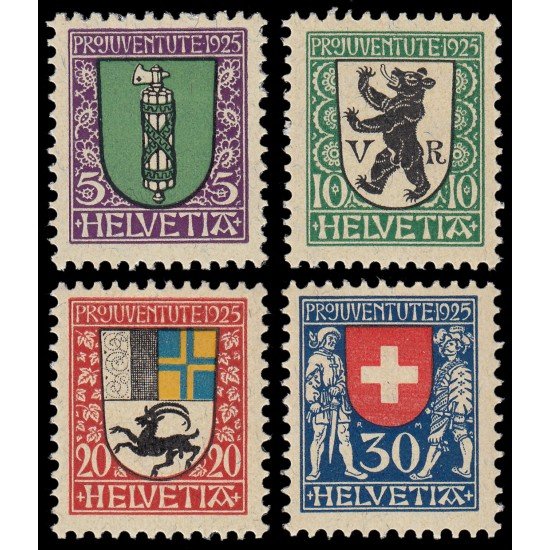 Suiza Switzerland 218/21 1925 Pro juventud MH Suiza Switzerland 218/21 1925 Pro juventud MH