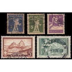 Suiza Switzerland 241/45 1930-31 Guillermo Tell Paisajes Usados Suiza Switzerland 241/45 1930-31 Guillermo Tell Paisajes Usados