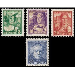 Suiza Switzerland 267/70 1933 Pro Juventud Grégoire Girard MH Suiza Switzerland 267/70 1933 Pro Juventud Grégoire Girard MH