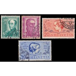 Suiza Switzerland 303/06 1937 Pro juventud Gral H. Dufour Nicolás de Fleu Usados Suiza Switzerland 303/06 1937 Pro juventud Gral H. Dufour Nicolás de Fleu Usados
