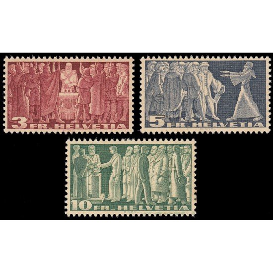 Suiza Switzerland 313/15 1938 Serie histórica Federación Suiza MH