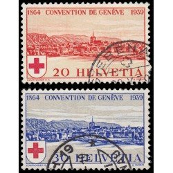 Suiza Switzerland 342/43 1939 75 aniv. de la Cruz roja Usados Suiza Switzerland 342/43 1939 75 aniv. de la Cruz roja Usados